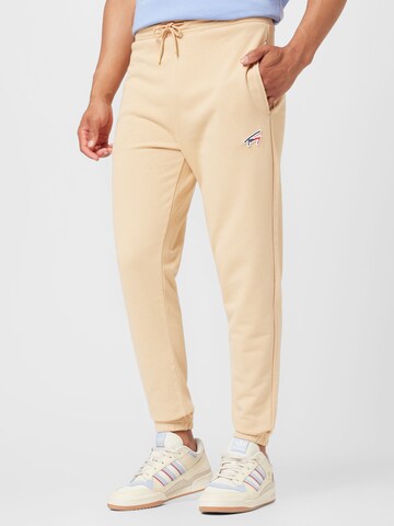 Tapered Pantaloni de la Tommy Jeans pe bej: față