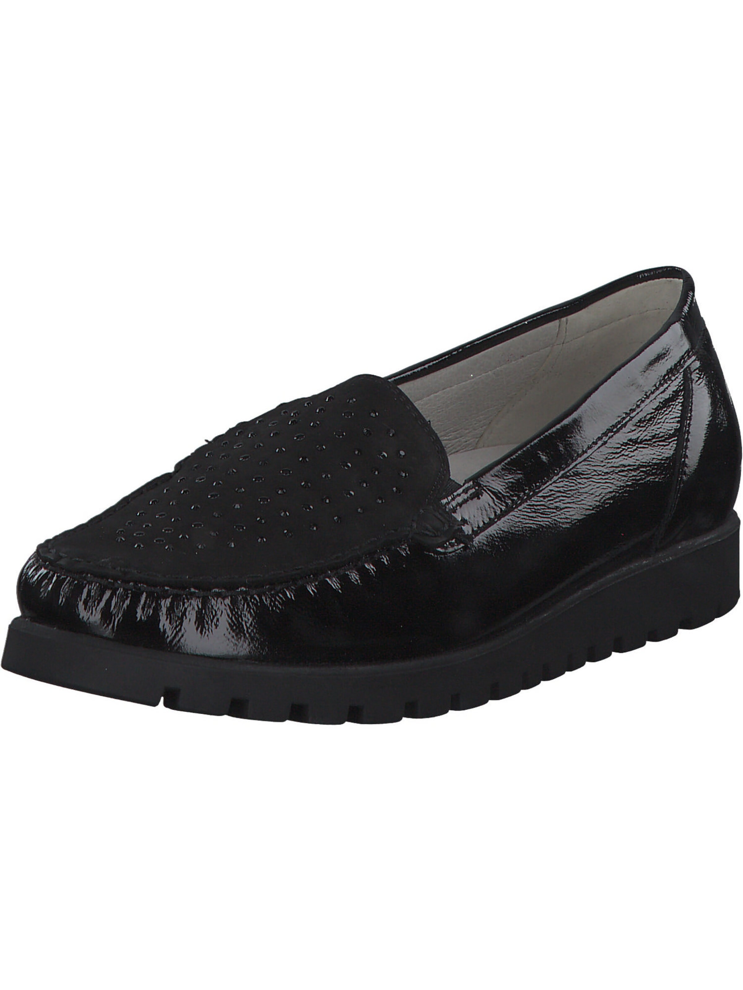 WALDLÄUFER Slipper 'Hegli 549013' in Schwarz: Vorderseite
