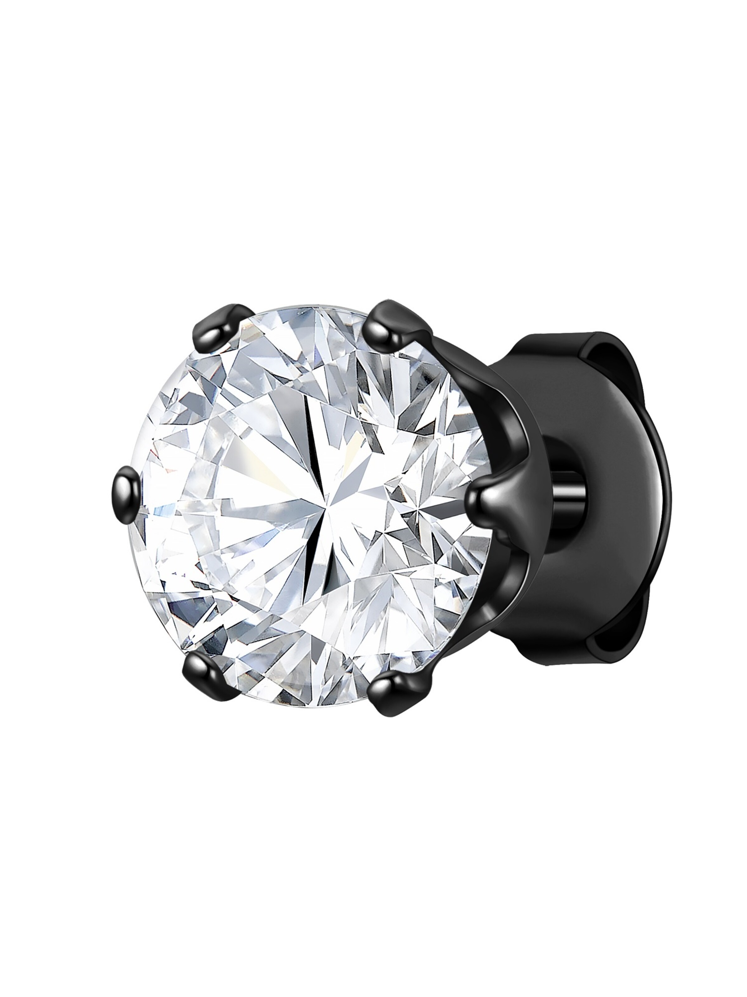 True Rebels Ohrring in Schwarz: Vorderseite