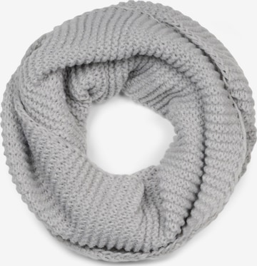 styleBREAKER Schlauchschal 'Strick Loop Wellenmuster' in Grau: Vorderseite