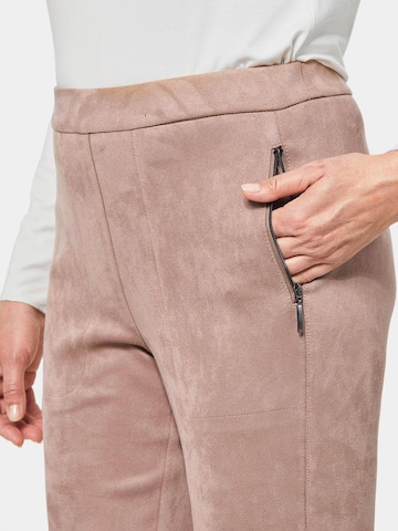 Goldner Slimfit Broek 'Louisa' in Bruin