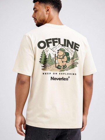 Neverless Shirt 'Hike Adventure Bear'‌ in Beige