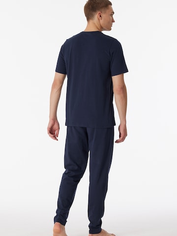 SCHIESSER Long Pajamas ' 95/5 ' in Blue