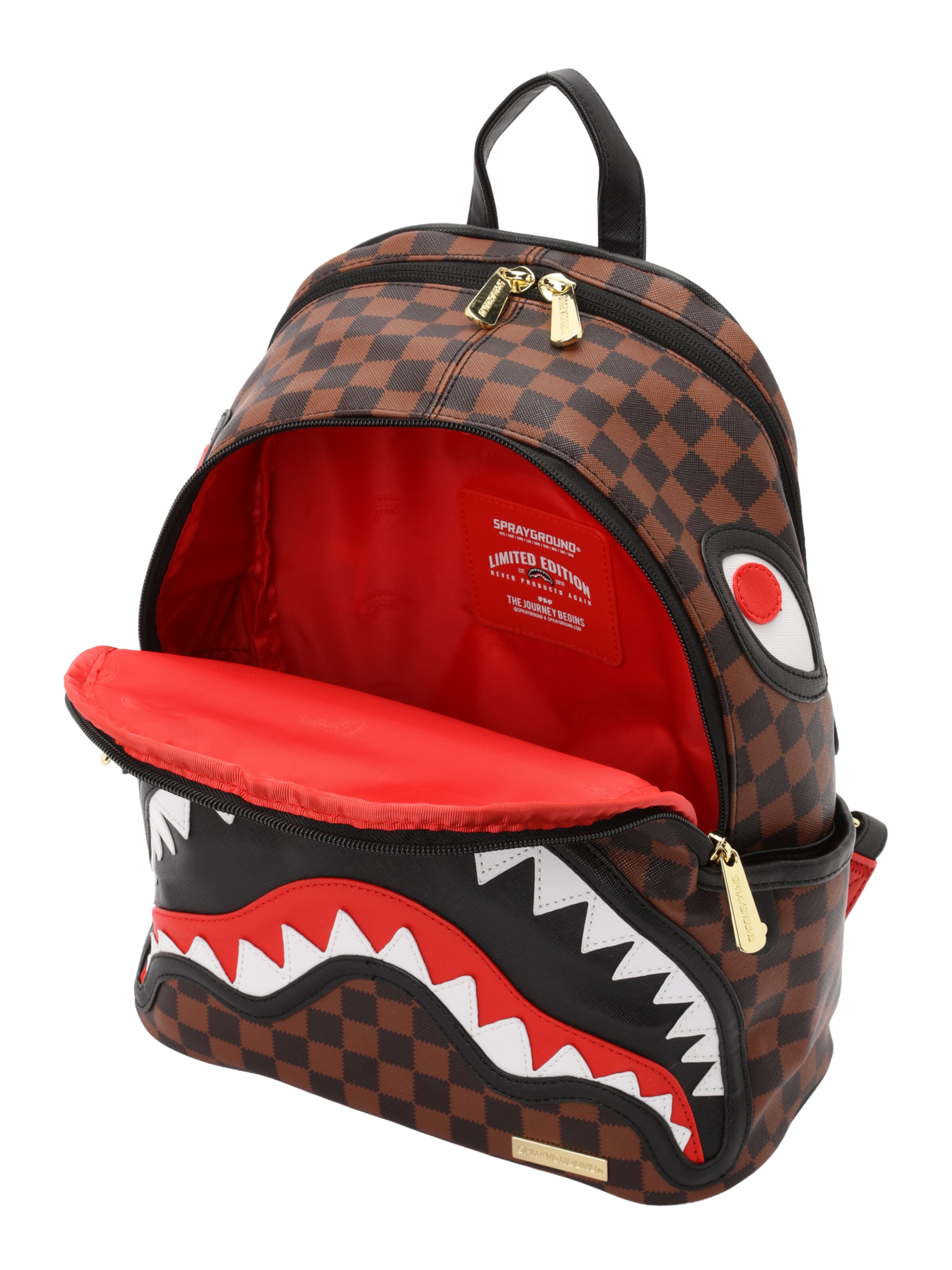 Sprayground - Mochila 'SAWTOOTH SHARKS IN PARIS SAVAGE' em castanho