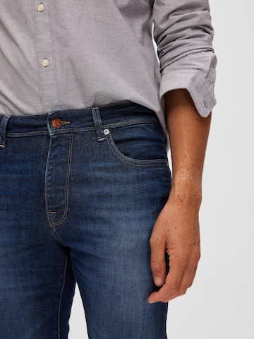 Slimfit Jeans 'SLHLeon' di SELECTED HOMME in blu