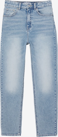 Regular Jeans de la Pull&Bear pe albastru: față