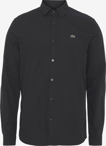 LACOSTE Regular Fit Businesshemd in Schwarz: predná strana