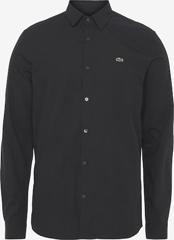 LACOSTE Button Up Shirt in Black: front