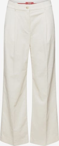 ESPRIT Wide leg Broek in Beige: voorkant