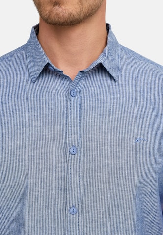 INDICODE JEANS Regular fit Overhemd 'Theon' in Blauw