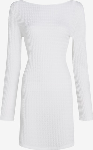 Karl Lagerfeld Пляжное платье ' Mini-Strandkleid mit Struktur und Perlen ' в Бежевый: спереди