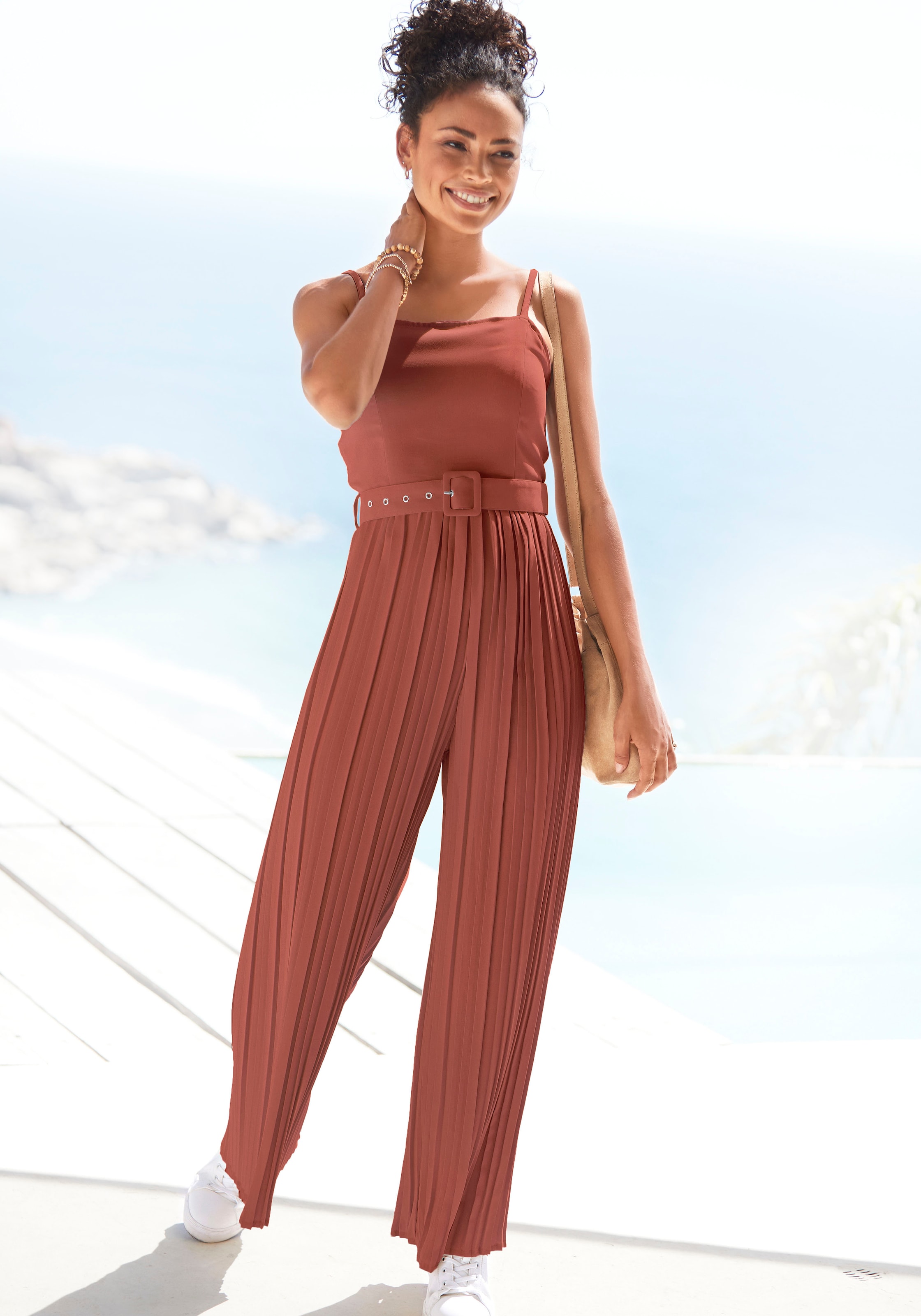 Rust best sale colored jumpsuit