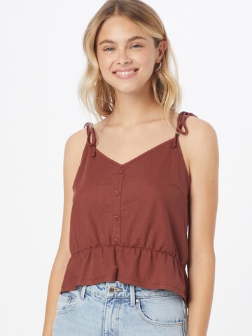 ABOUT YOU Top 'Flora' in Brown: front