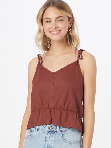 ABOUT YOU Top 'Flora' in Brown: front