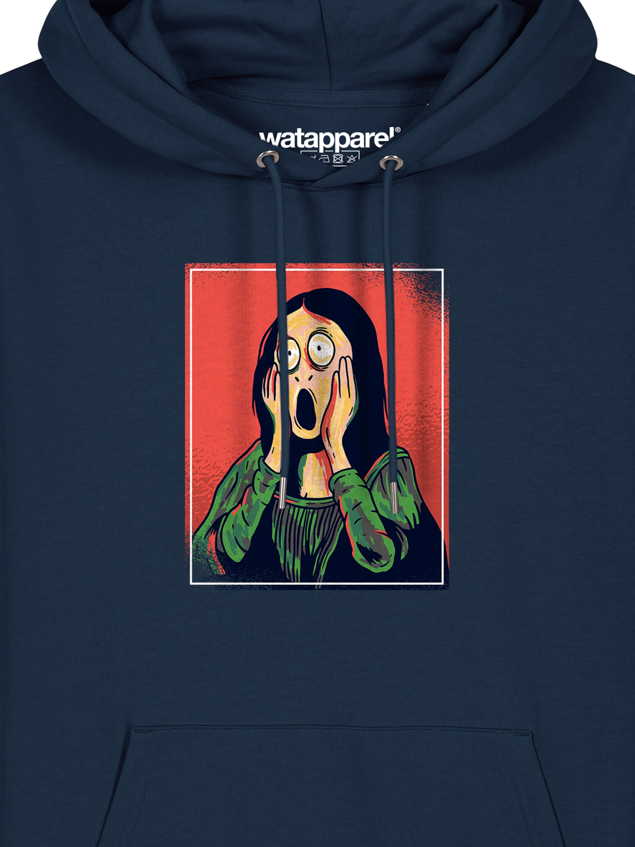 Watapparel Sweatshirt ' Mona Lisa Scream ' in Blau