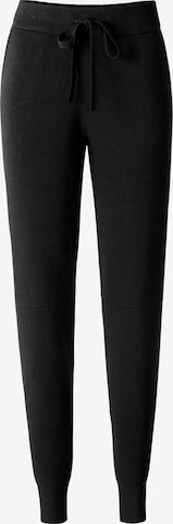 Tapered Pantaloni di heine in nero: frontale