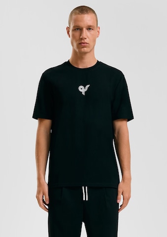 QS Shirt in Zwart: voorkant