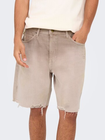 Regular Jean 'ONSEdge' Only & Sons en marron : devant