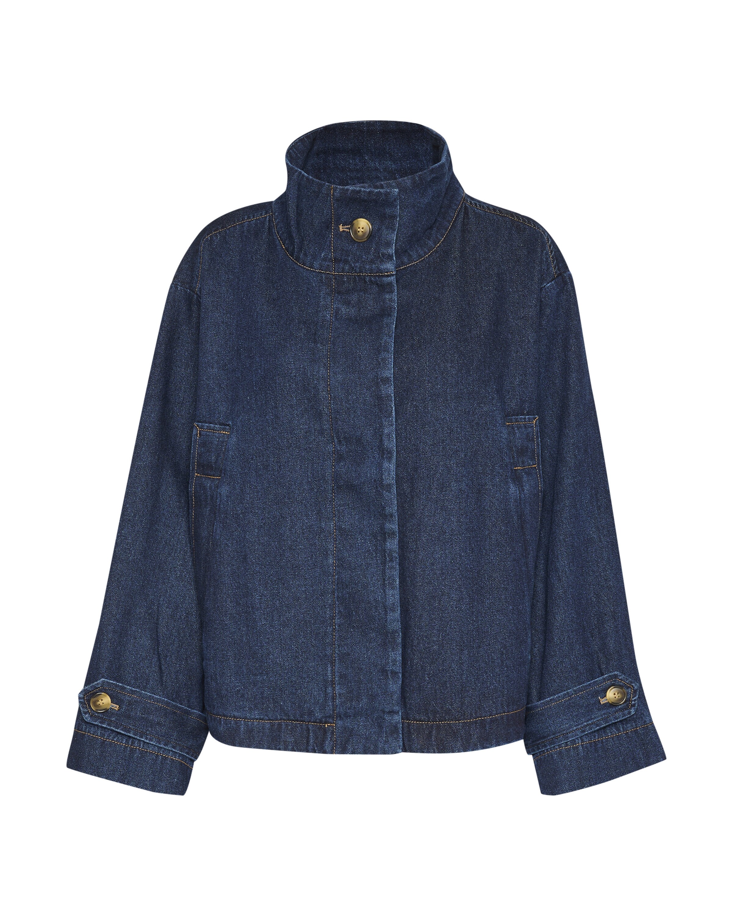 SOAKED IN LUXURY Tussenjas 'Jannine' in Blauw: voorkant