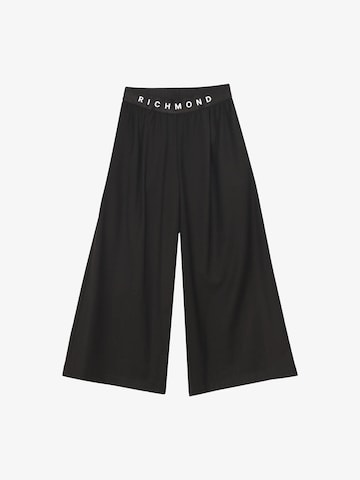 John Richmond Wide Leg Hose 'Skyscraper' in Schwarz: Vorderseite