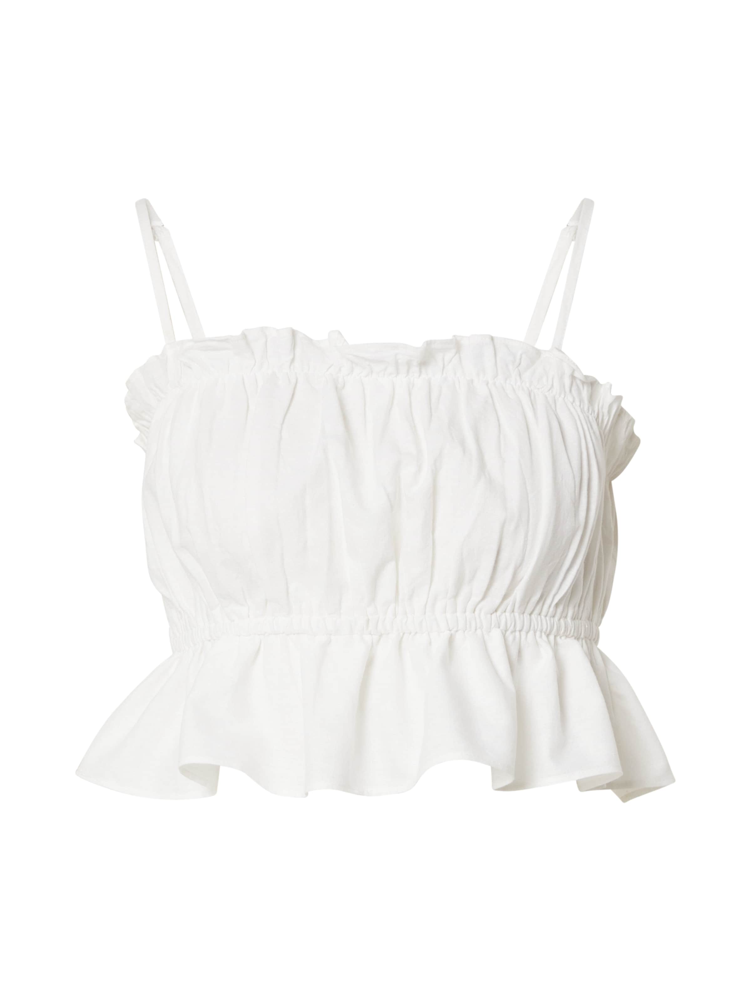 Nasty Gal Topp 'Cami', värv valge: eest vaates