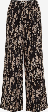 juoda WE Fashion Plačios klešnės Kelnės: priekis