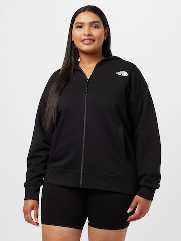 THE NORTH FACE Sweat jacket in Black: front
