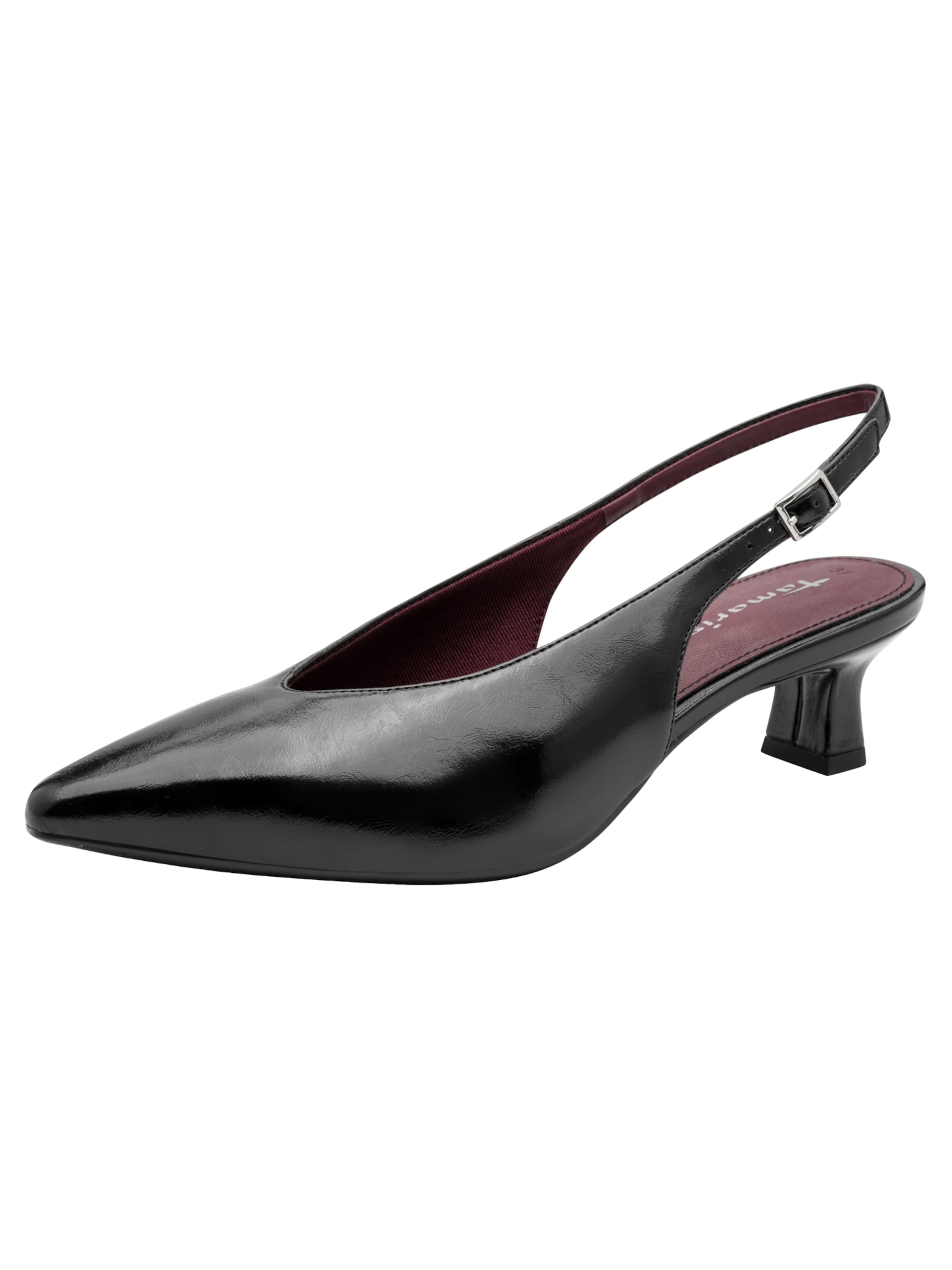 Tamaris Slingpumps in Zwart: voorkant