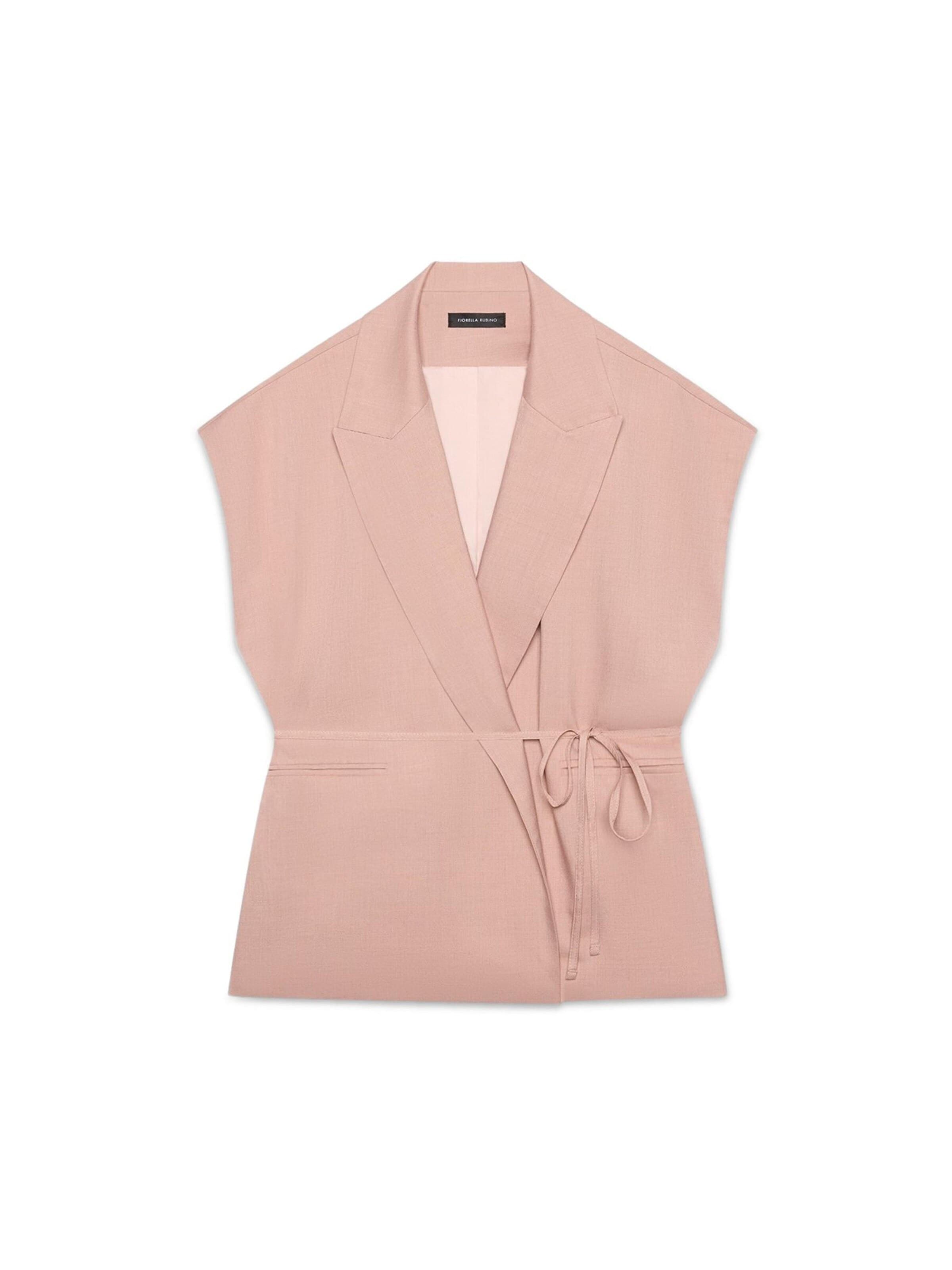 Gilet de costume Fiorella Rubino en rose : devant