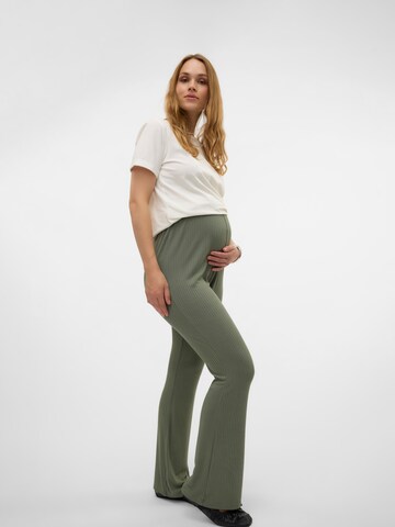 MAMALICIOUS Flared Trousers in Green