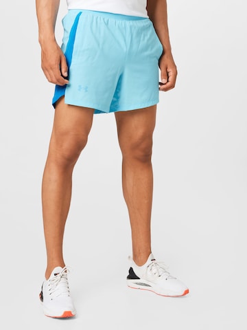 UNDER ARMOUR Normální Sportovní kalhoty 'Launch' – modrá: přední strana