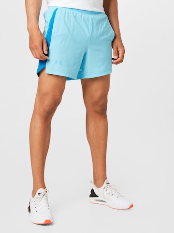 UNDER ARMOUR Regular Sportbroek 'Launch' in Blauw: voorkant