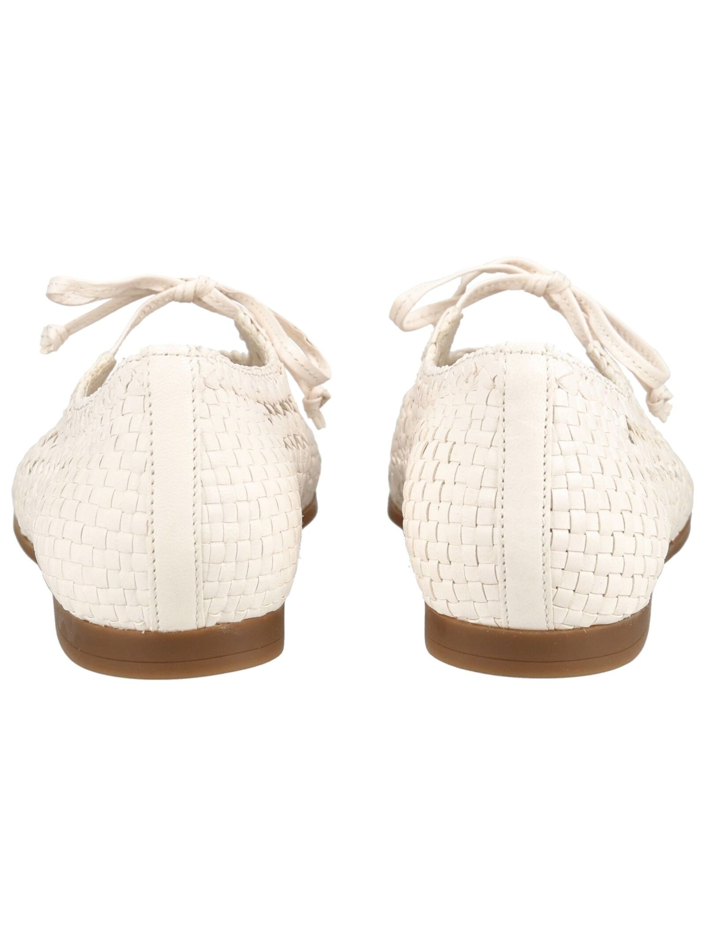 GABOR Ballet Flats with Strap in White