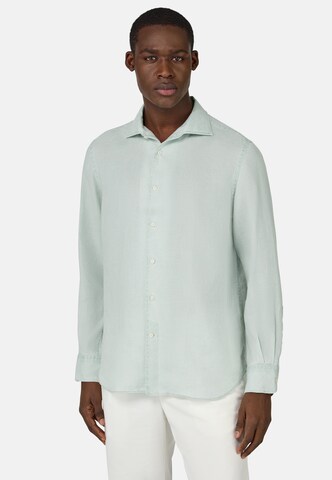 Coupe regular Chemise Boggi Milano en vert : devant
