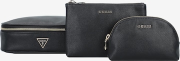 GUESS Toiletry Bag in Black: front