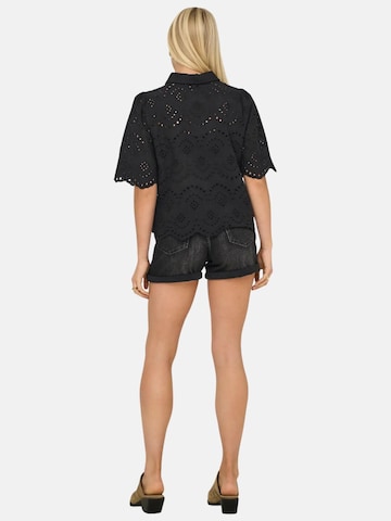 ONLY Bluse 'ONLY ONLVALAIS S/S SHIRT WVN NOOS CAMICIA'‌‌‌‌‌‌‌‌‌‌ in Schwarz