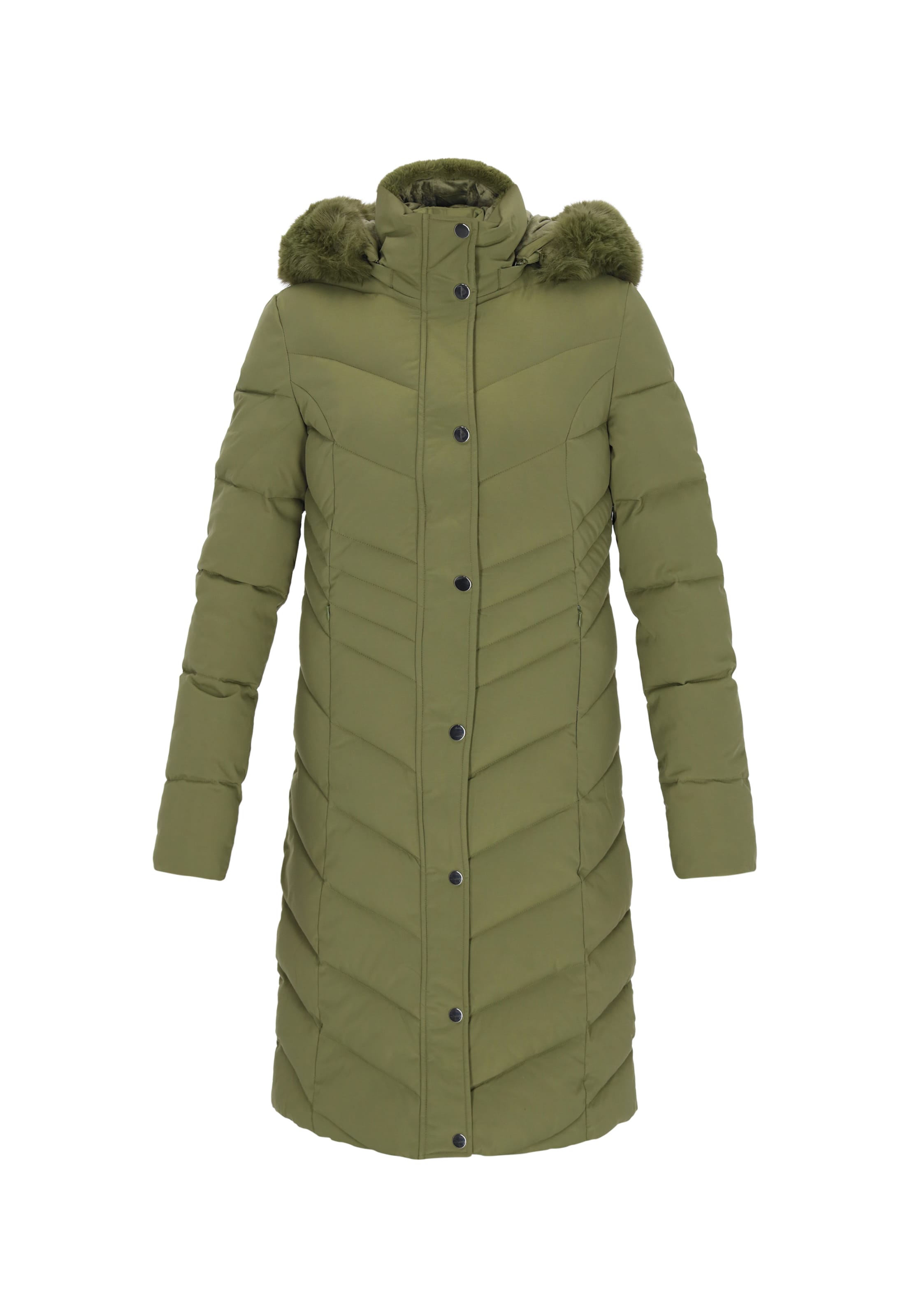 Manteau d’hiver Usha en vert : devant
