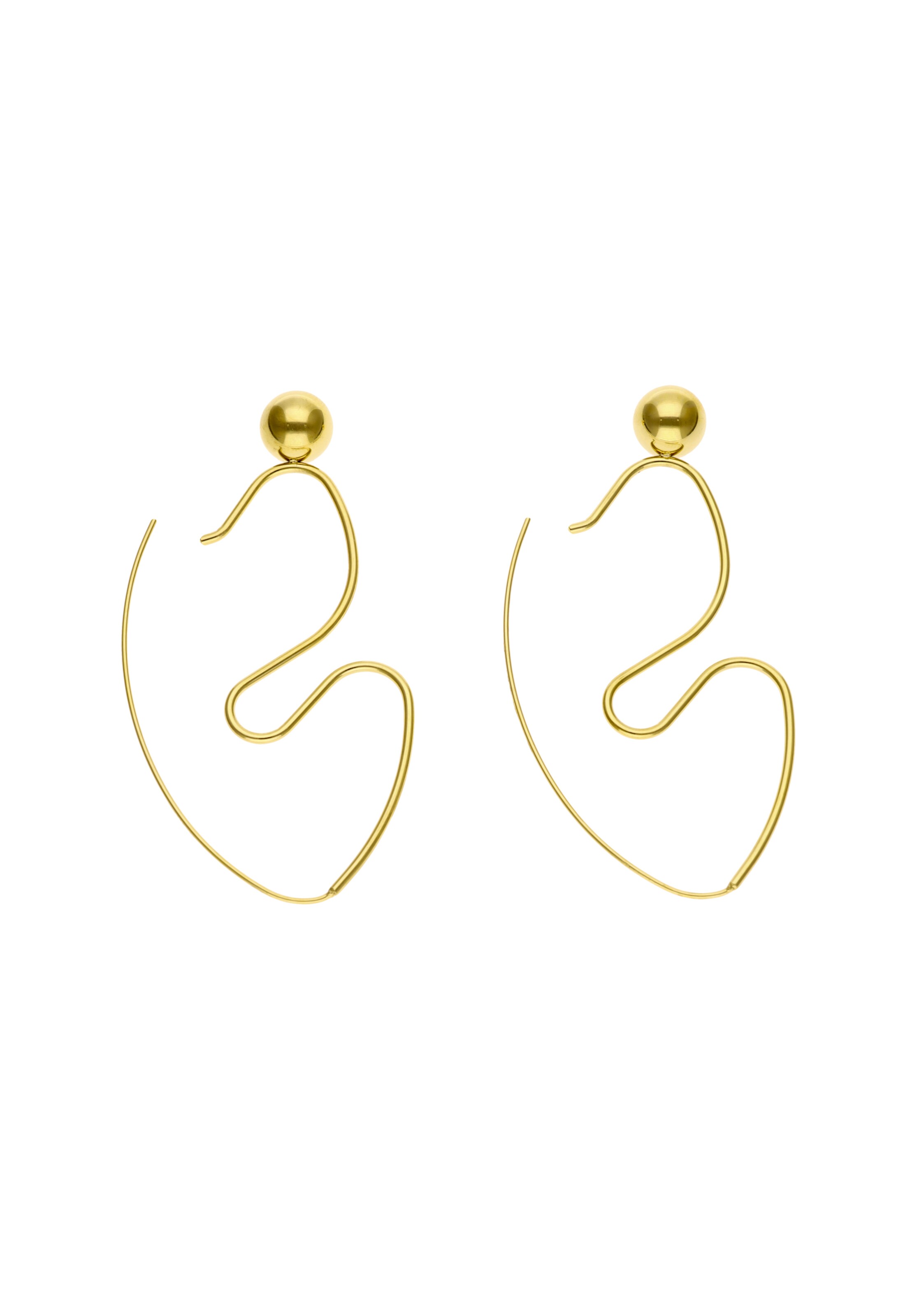 usha WHITE LABEL - Pendientes en oro: frente