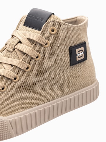 Ombre Sneakers hoog in Beige