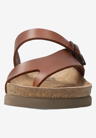 MEPHISTO T-Bar Sandals 'Niels' in Brown