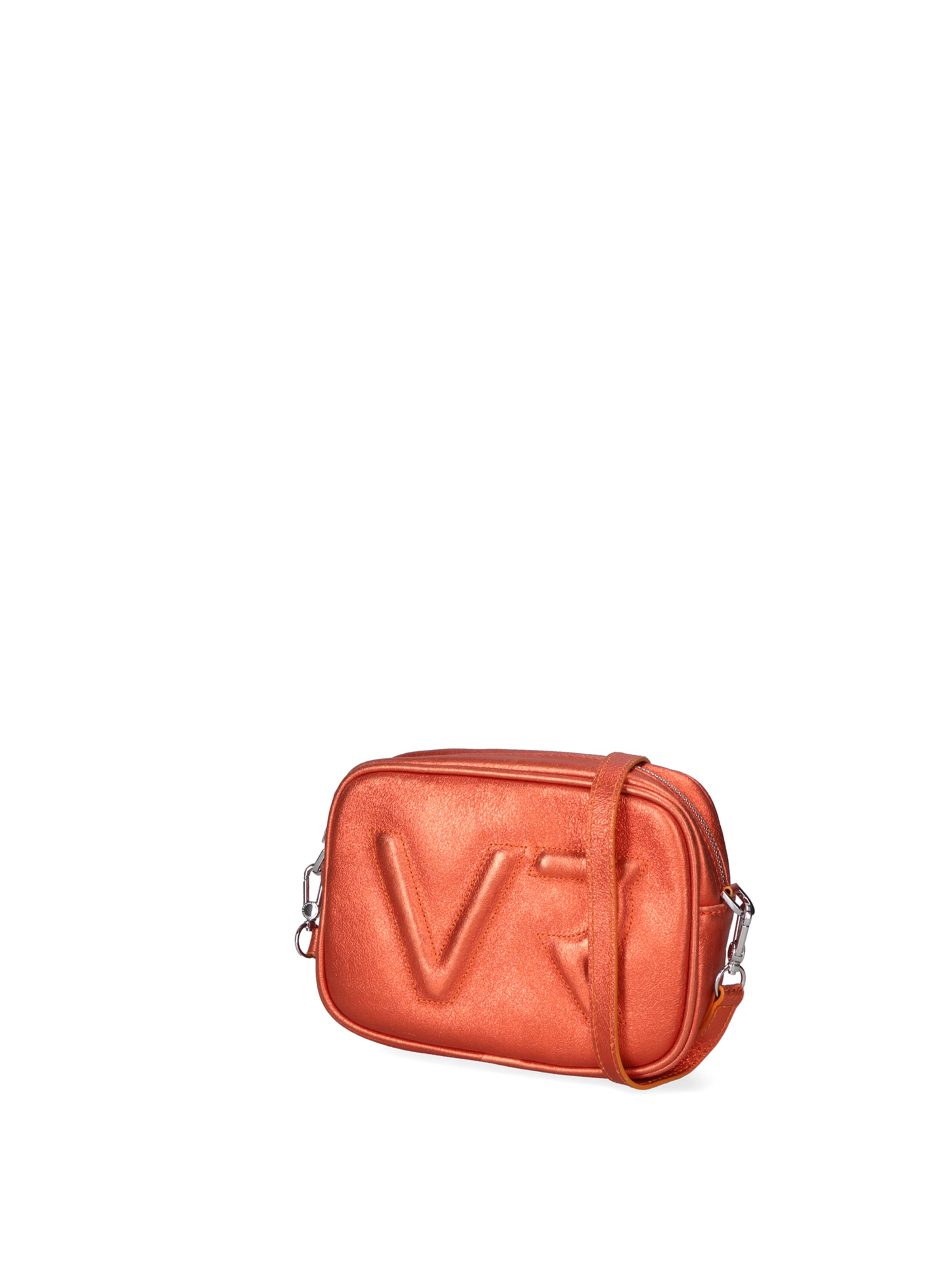 Borsa a tracolla 'Borsa a Tracolla Donna Pelle Laminata con Zip' di Virginia Rhinè in rosa