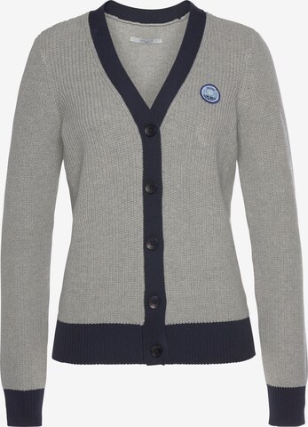 Tom Tailor Polo Team Knit Cardigan in Grey: front