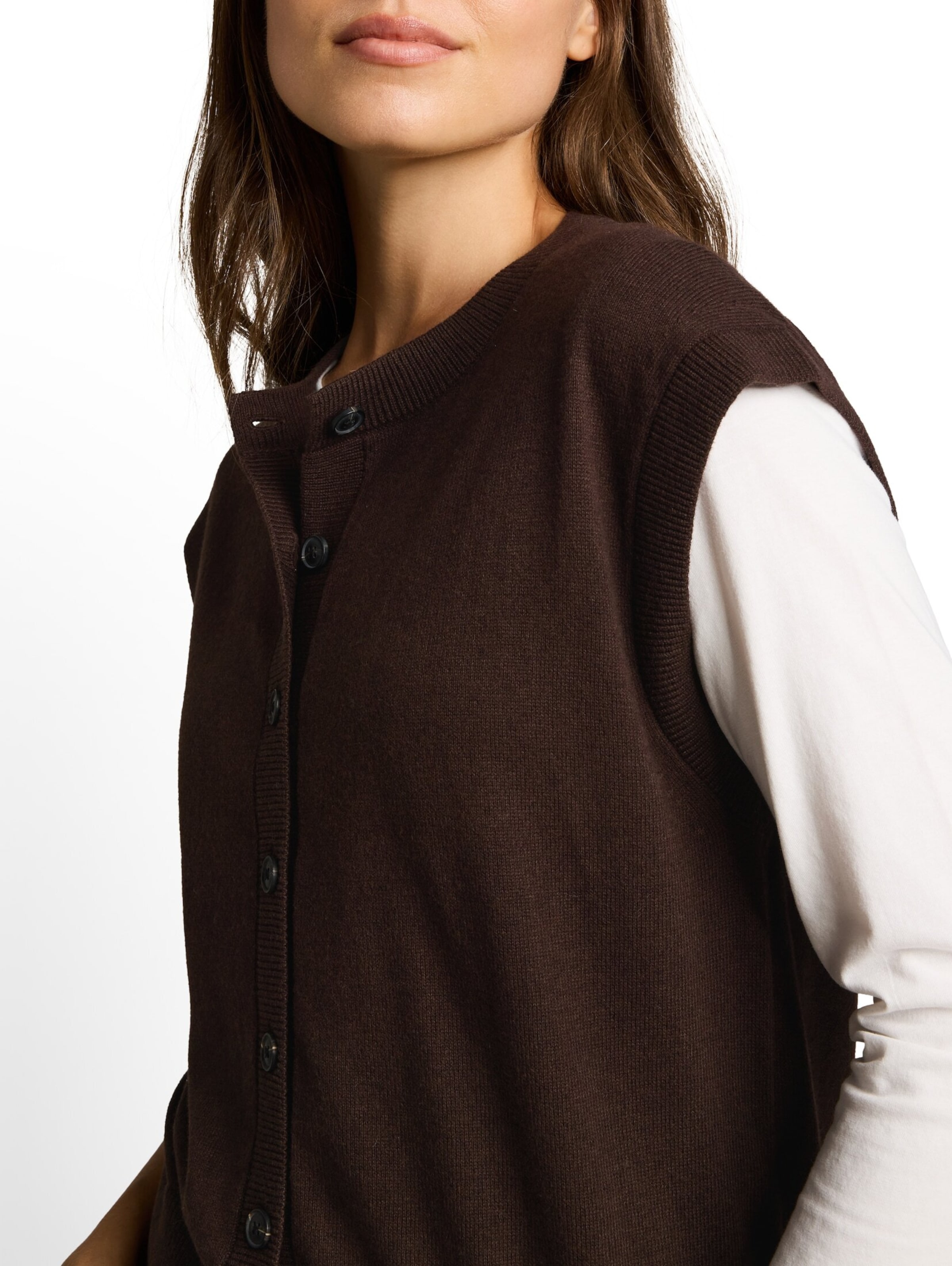 TOM TAILOR Strickjacke in Braun