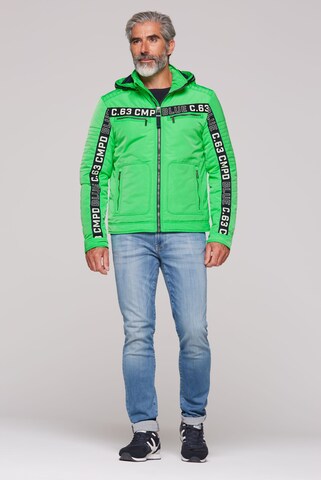 CAMP DAVID Jacke mit Biker-Elementen und Logo-Tapes in Grün
