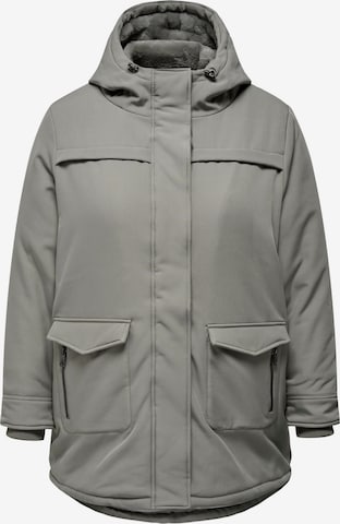 Manteau mi-saison 'Maastricht' ONLY Carmakoma en gris : devant