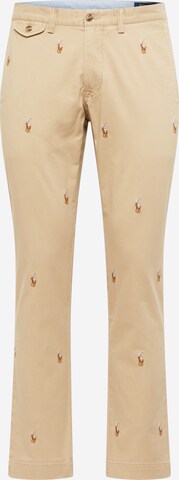 Coupe slim Pantalon chino 'BEDFORD' Polo Ralph Lauren en marron : devant