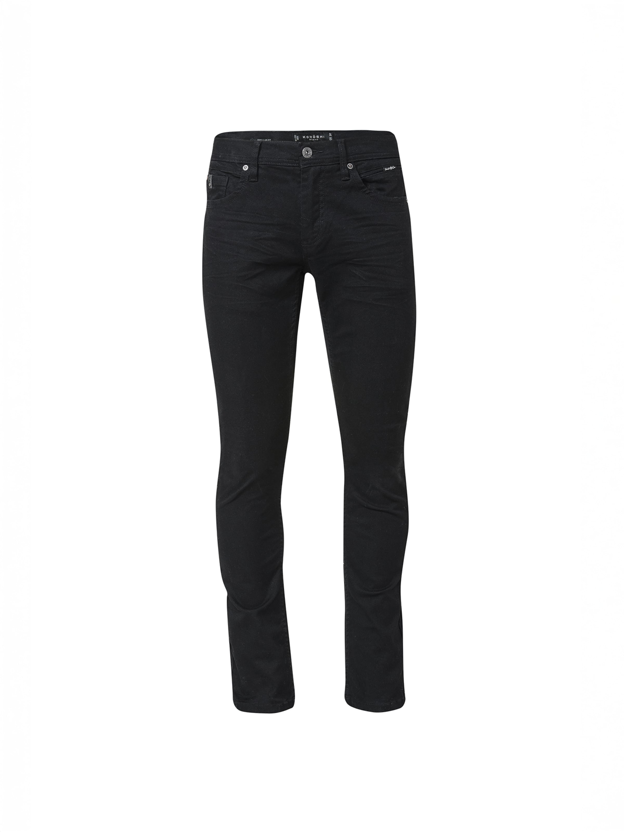 KOROSHI - Regular Calças de ganga em preto: frente