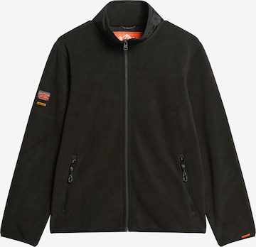 Veste en polaire Superdry en noir : devant