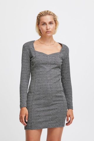 ICHI Dress 'Kate' in Grey: front