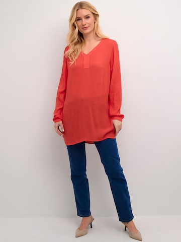 KAFFE CURVE Tuniek 'Amber' in Rood